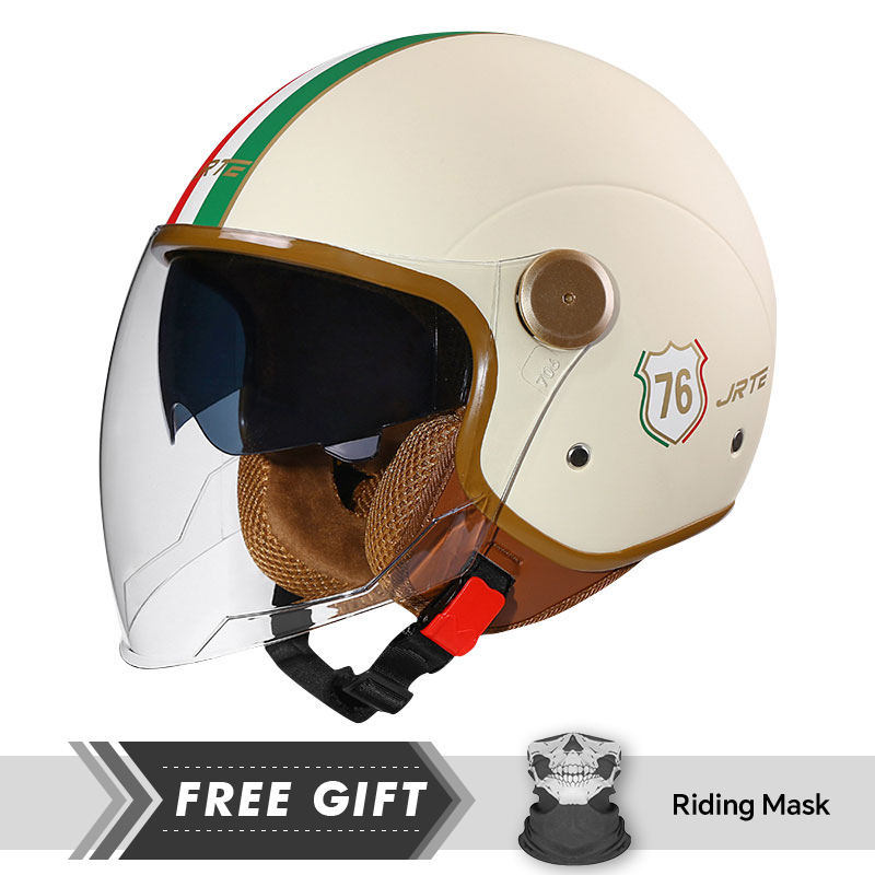Motorcycle Gear Store - DOT ECE approuvé rétro 3/4 casque