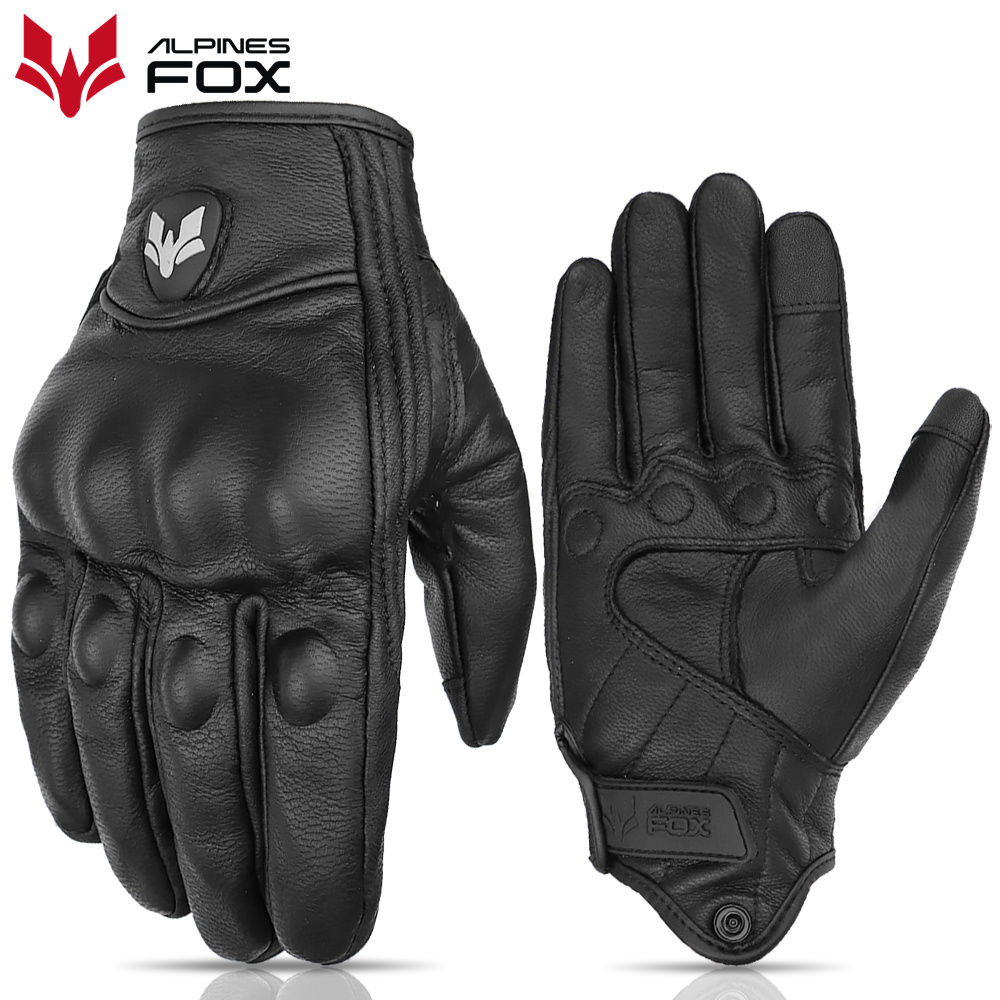 Motorcycle Gear Fox - Gants de moto perforés en cuir