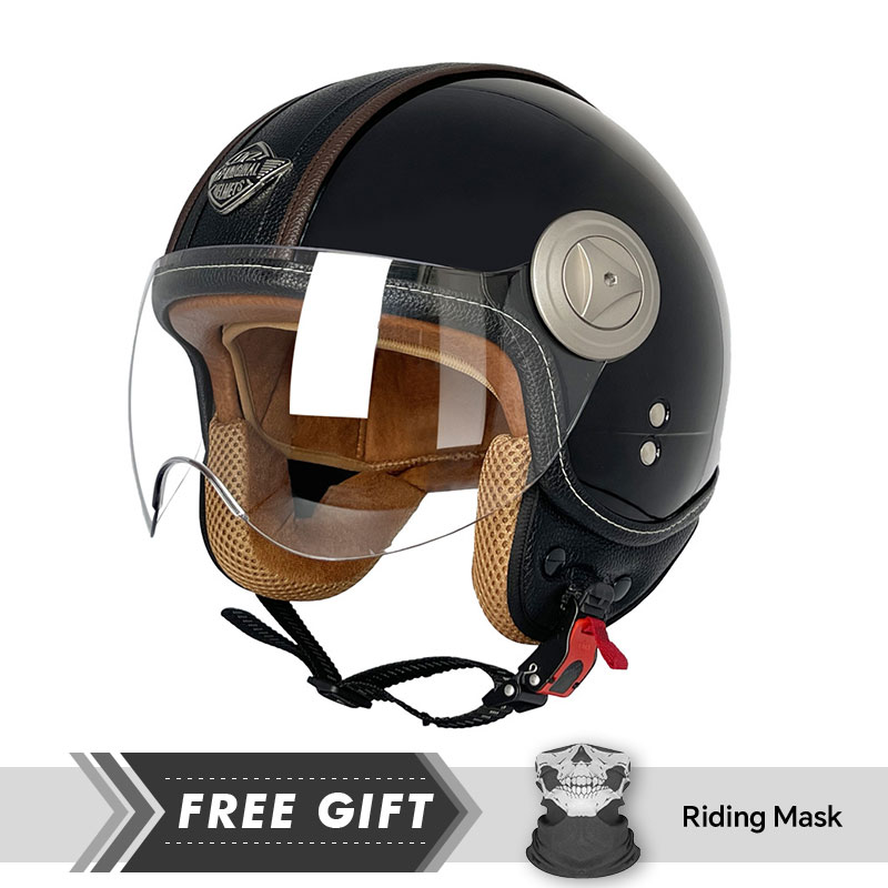 Motorcycle Gear Store - Casque ouvert 3/4 casques ouverts Vintage