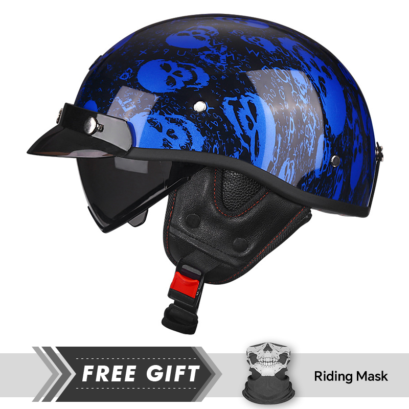 Motorcycle Gear Store - Demi-casque de moto DOT ECE 1/2,