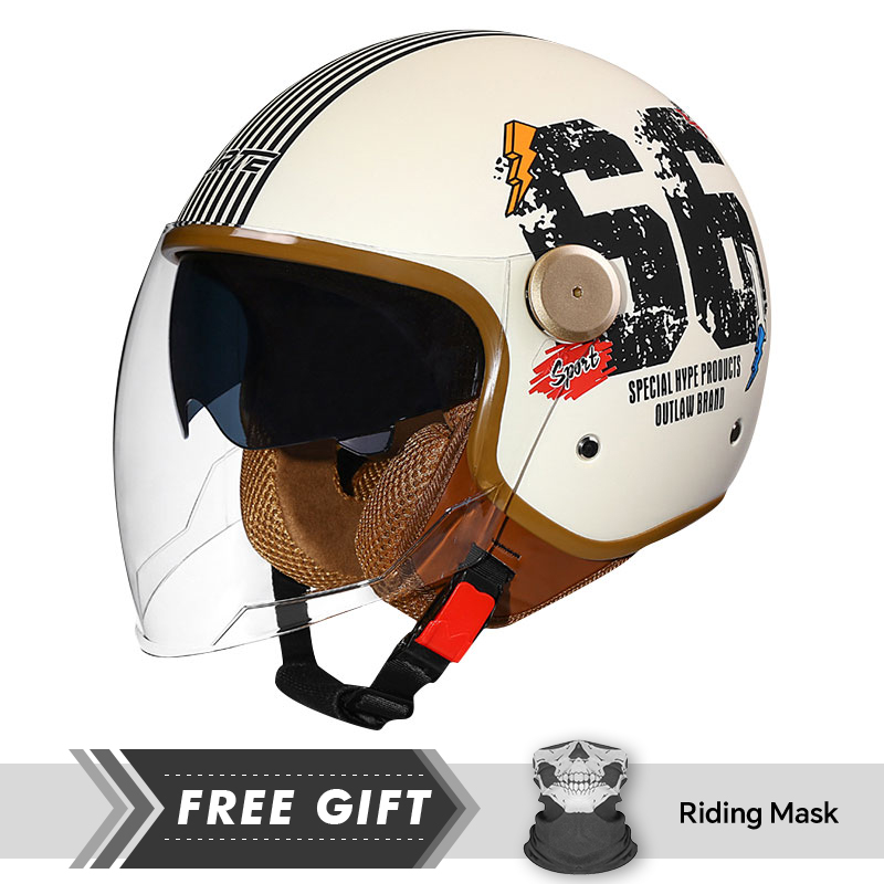 DOT ECE approuvé rétro 3/4 cas - Motorcycle Gear Store avis et prix