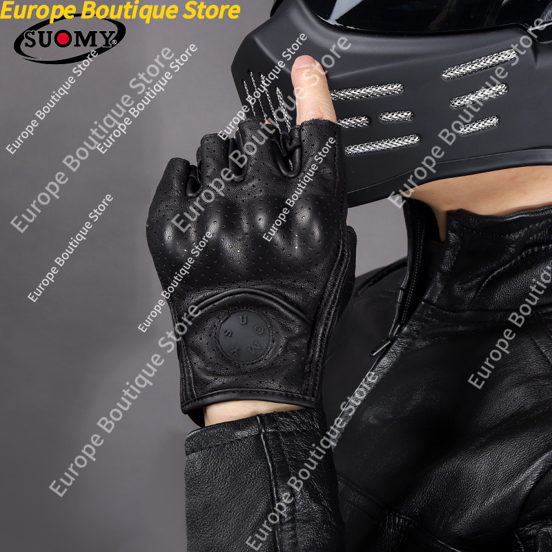 Gants de moto rétro à demi-doi - Motorcycle Gear For Women avis et prix