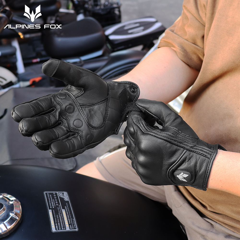 Gants de Moto rétro en cuir po - Motorcycle Gear Fox avis et prix