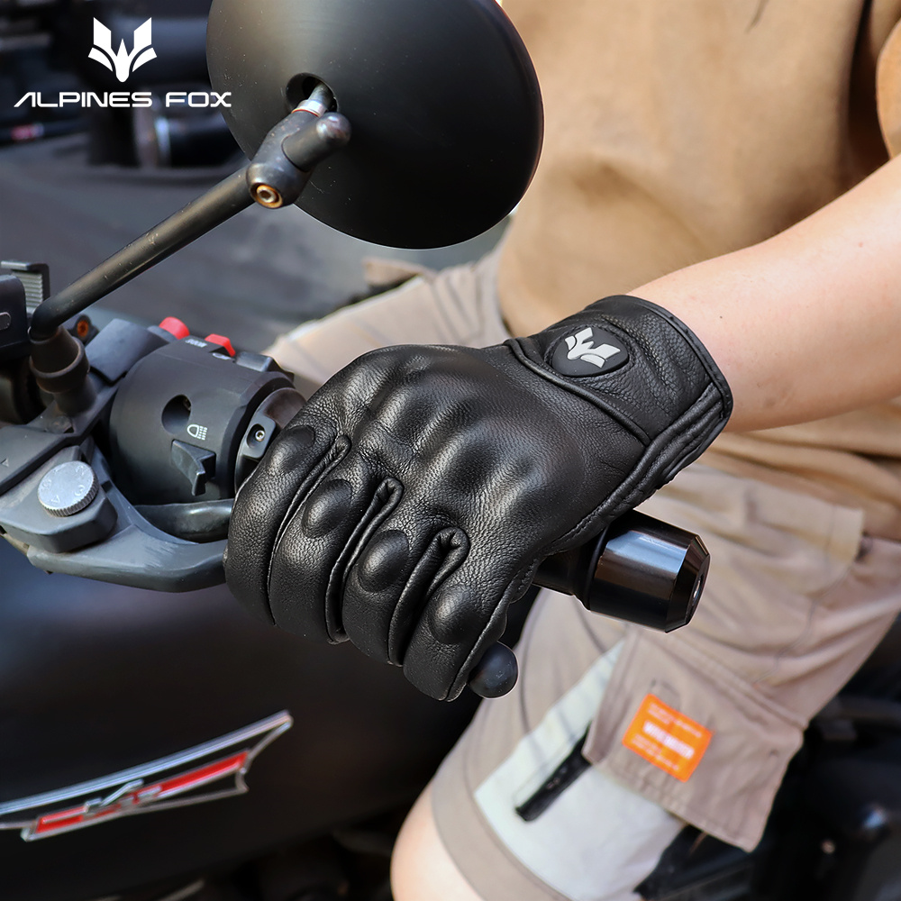 Gants de Moto rétro en cuir po - Motorcycle Gear Fox avis et prix