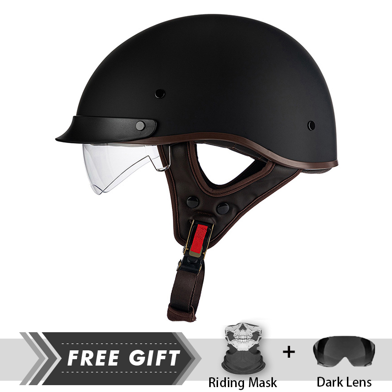 Casque de moto demi-visage pou - Motorcycle Gear Store avis et prix