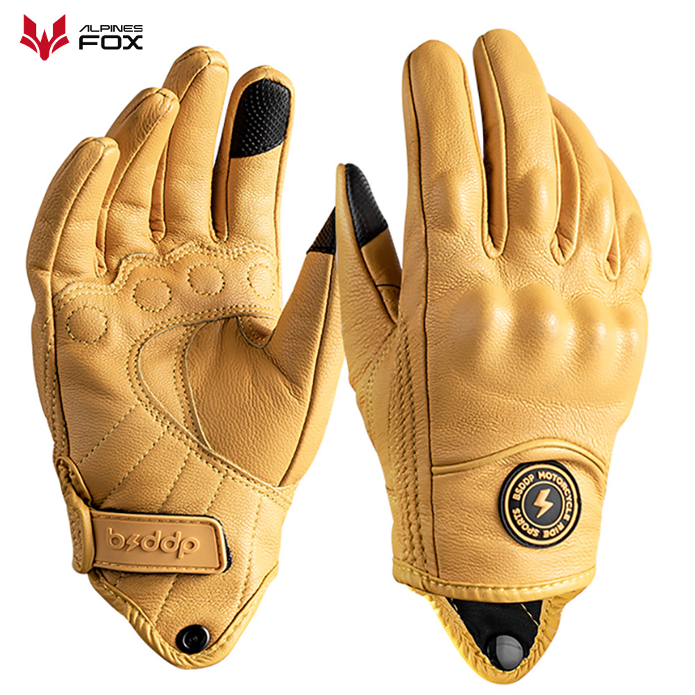 Gants de Moto en cuir rétro Vi - Motorcycle Gear Fox avis et prix