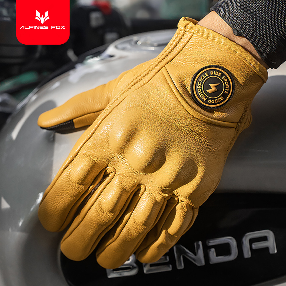 Gants de Moto en cuir rétro Vi - Motorcycle Gear Fox avis et prix
