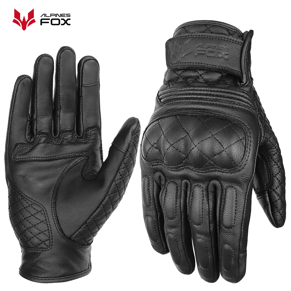 Gants de Moto rétro en cuir vé - Motorcycle Gear Fox avis et prix
