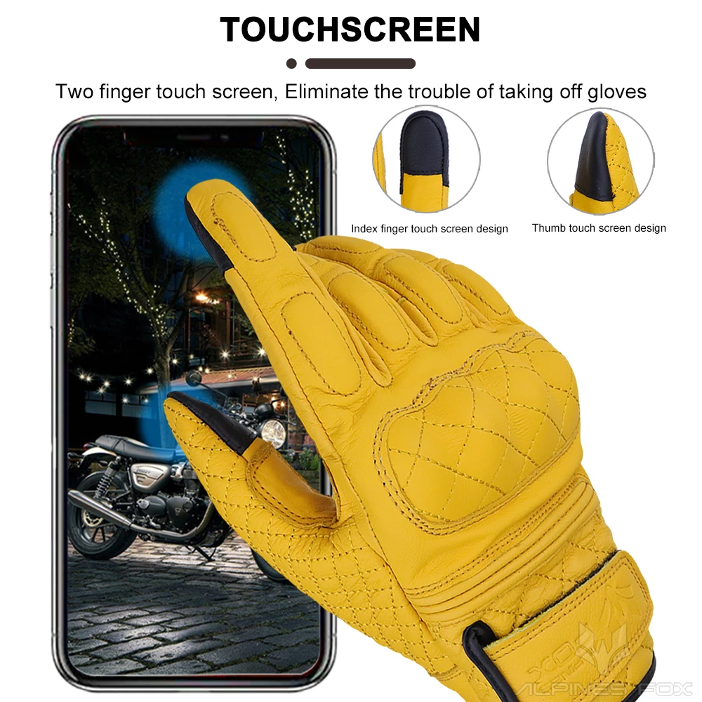 Gants de Moto rétro en cuir vé - Motorcycle Gear Fox avis et prix